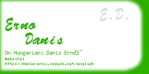 erno danis business card